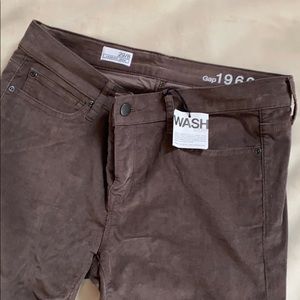 BNWT Gap Gray Velvet corduroy Legging Jeans 29